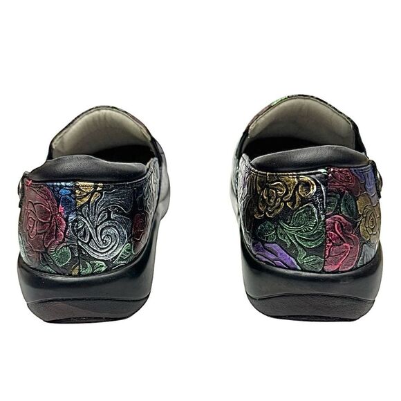 Alegria Multicolored Embossed ROSES Leather Comfort Shoes Size EU 37 US 7-7.5 - Picture 4 of 10
